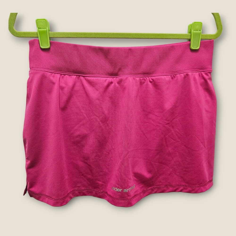 Under Armour HeatGear Athletic Skort Women's Size Large Pink Performance Skirt - Picture 2 of 8